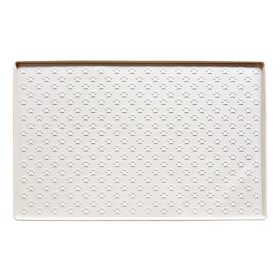 Spot Pet Mat, Waterproof And Easy To Clean Silicone Dog Mat, Cat Mat, Square Pet Placemat, Pet Supplies (Option: Cream color-large)
